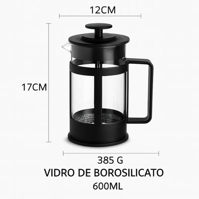 Cafeteira Prensa Francesa CBT – Café Gourmet em Minutos - Frete Grátis para Todo o Brasil