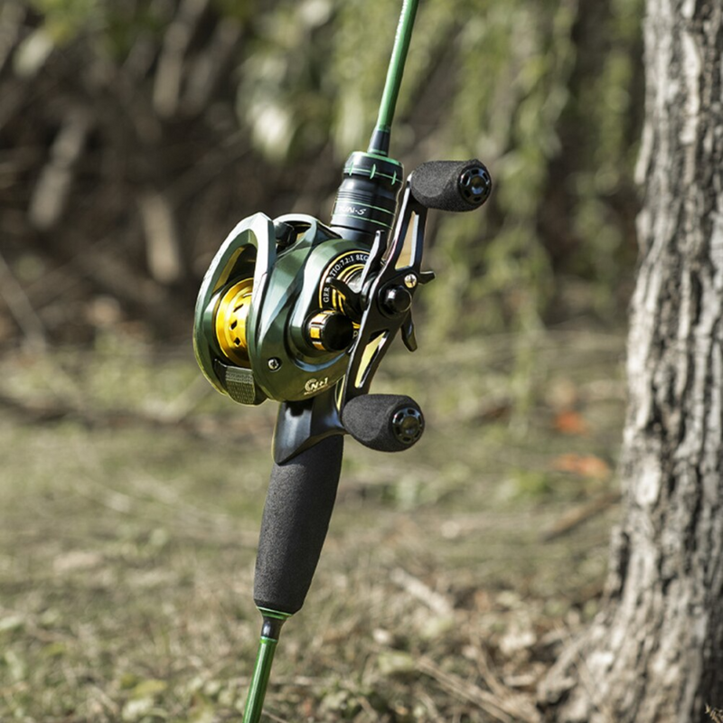 Carretilha de Pesca Titan Pro – 14 Rolamentos, Sistema Anti-Cabeleira