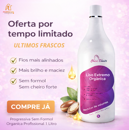 Progressiva Sem formol Orgânica Profissional 1 Litro