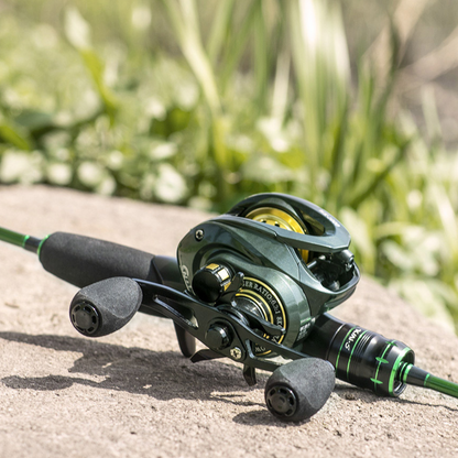 Carretilha de Pesca Titan Pro – 14 Rolamentos, Sistema Anti-Cabeleira