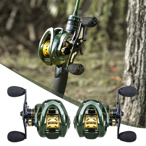 Carretilha de Pesca Titan Pro – 14 Rolamentos, Sistema Anti-Cabeleira